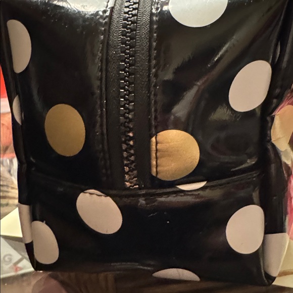 Pink Black and White Polka Dot Pouch - Picture 5 of 9